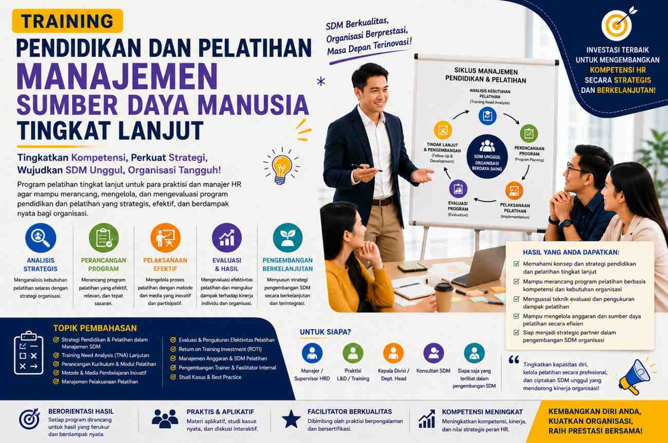 TRAINING PENDIDIKAN DAN PELATIHAN MANAJEMEN SUMBER DAYA MANUSIA TINGKAT LANJUT