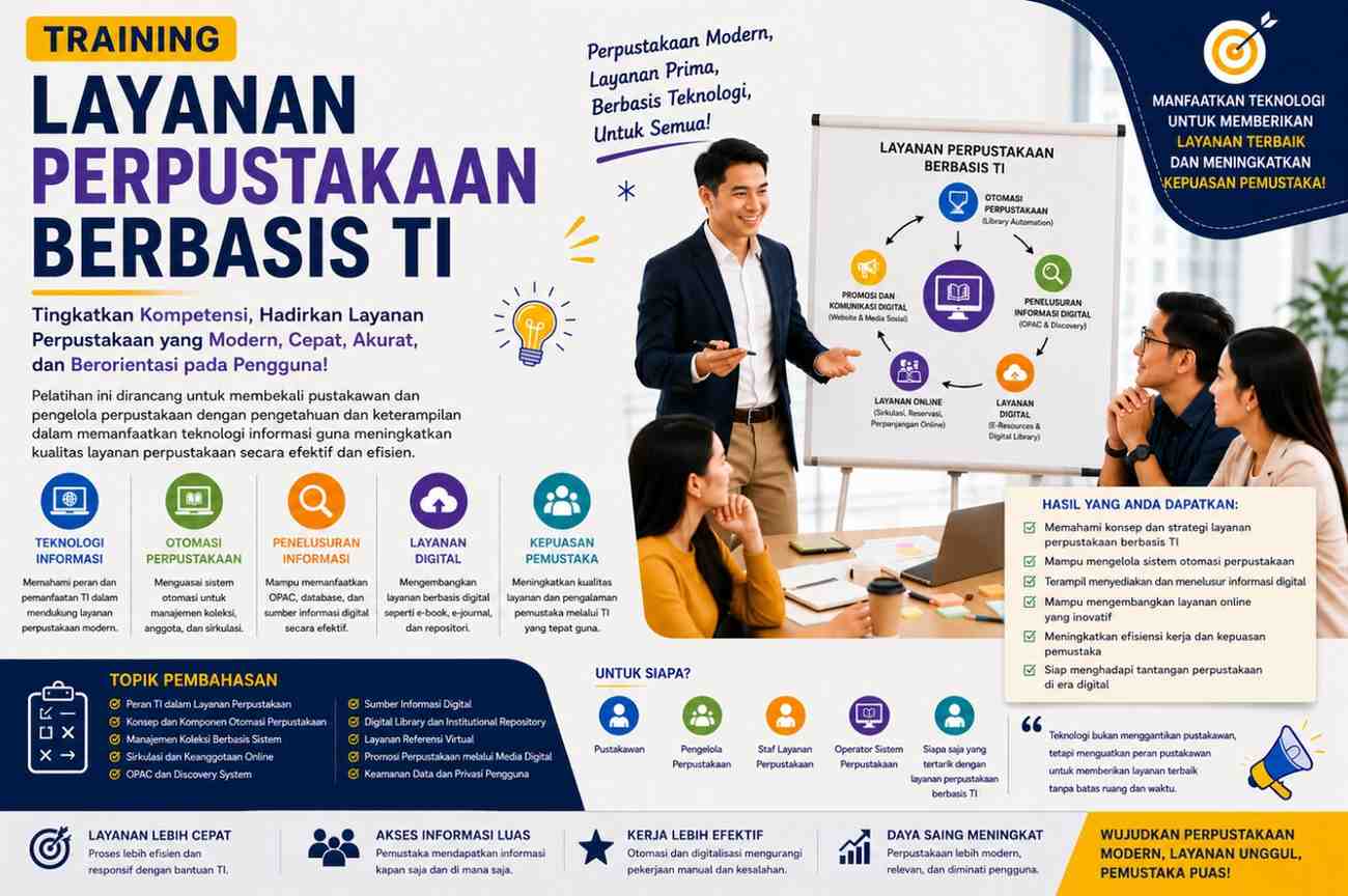 TRAINING LAYANAN PERPUSTAKAAN BERBASIS TI