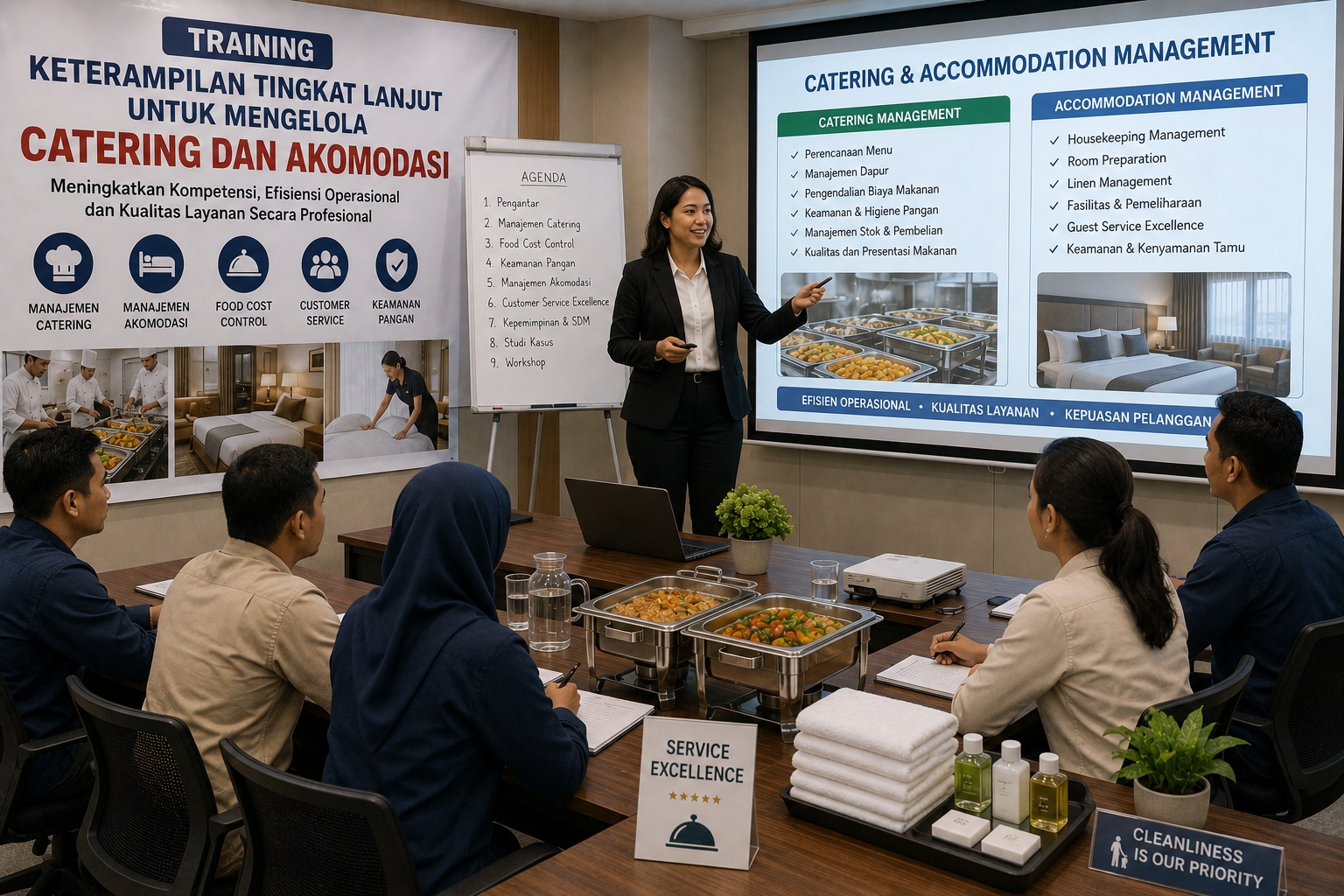 TRAINING KETERAMPILAN TINGKAT LANJUT UNTUK MENGELOLA CATERING DAN AKOMODASI
